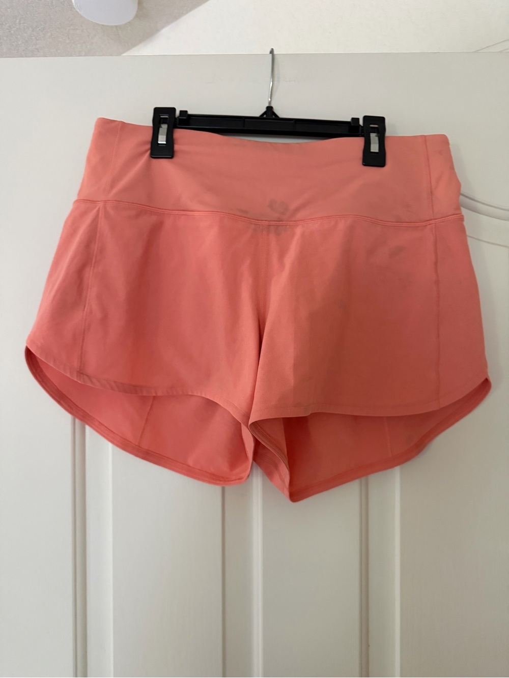 lululemon athletica Coral Performance Run Shorts Speed Up Shorts 4” Inseam